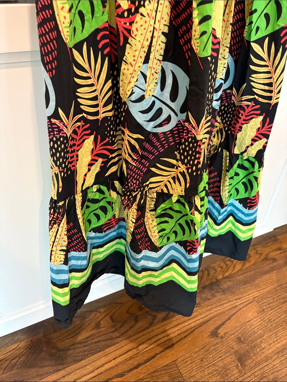 🌴Women’s Print Puff-Sleeve Maxi Dress - Tropical Floral - Picture 3 of 10